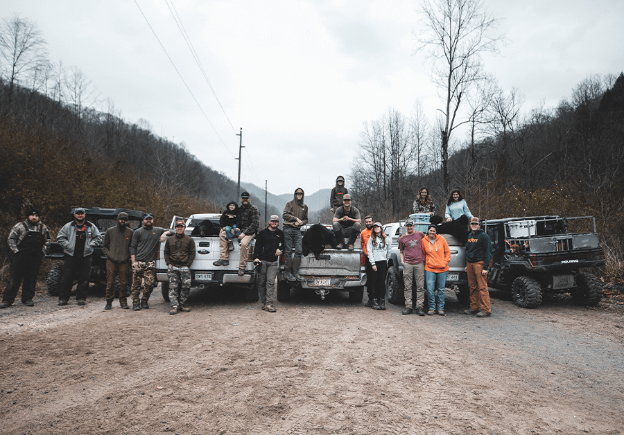 The Untamed and the members of their bear group, Bowga Hunting, and the HuntWise Crew, black bear hunting.